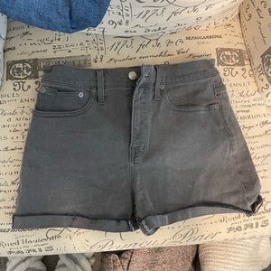 NWT Madewell faded black high waisted shorts